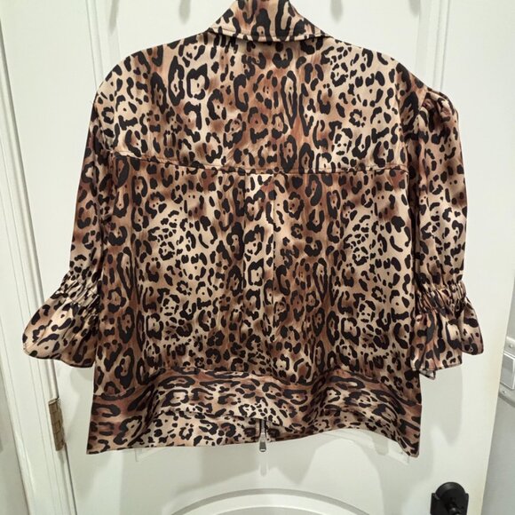 Cinq à Sept Holly Leopard Jacket NWT Size M ($395 Retail) - Picture 8 of 8